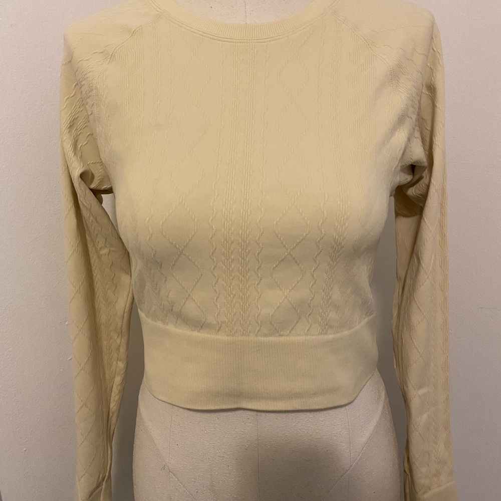 JoyLab Cream Long Sleeve Top
